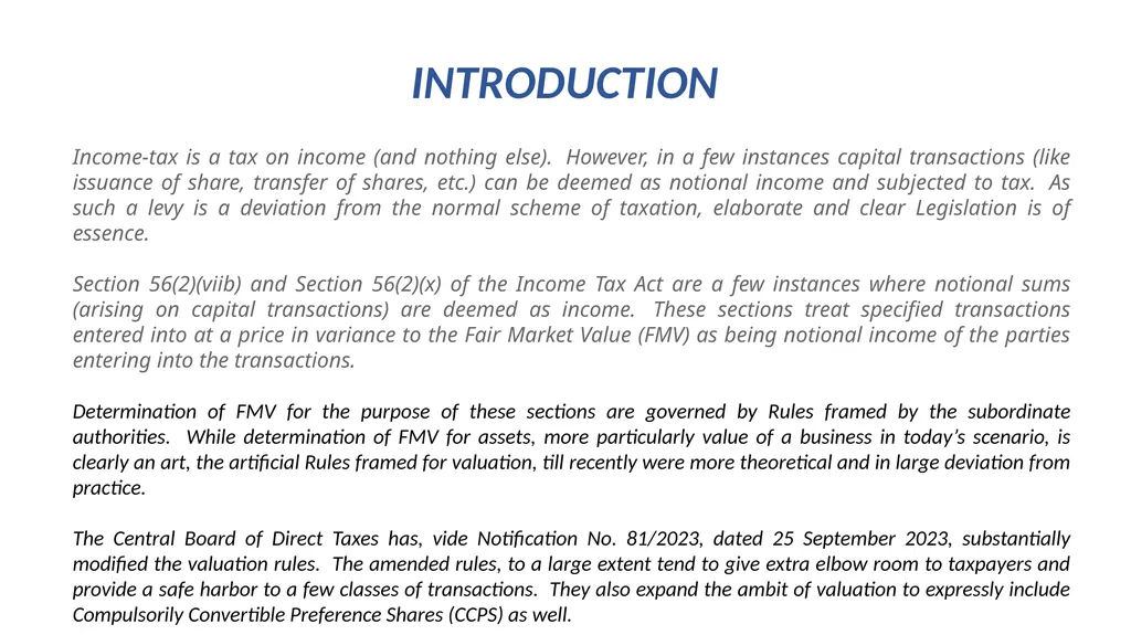 RECENT DEVELOPMENTS IN THE VALUATION FIELD Anurag - slide 2 of 28