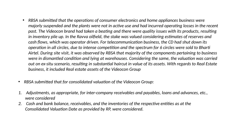 RECENT DEVELOPMENTS IN THE VALUATION FIELD Anurag - slide 15 of 28