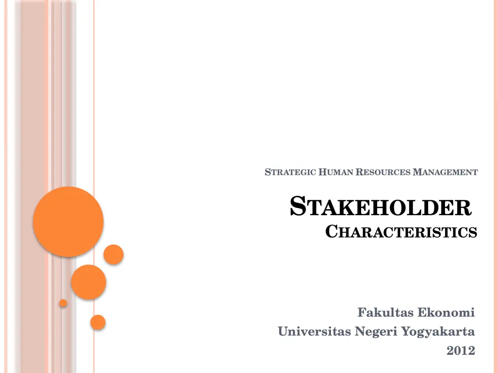 Strategic Human Resources Management Stakeholder - slide 1 of 19