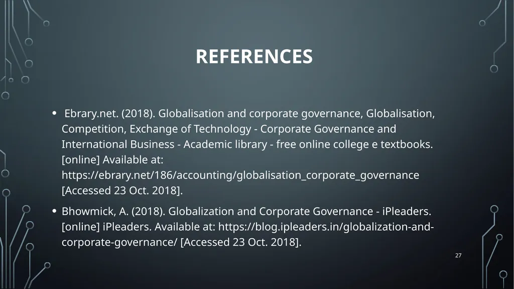 1 Unit 18:GLOBAL BUSINESS ENVIRONMENT Lo 3: - slide 27 of 29