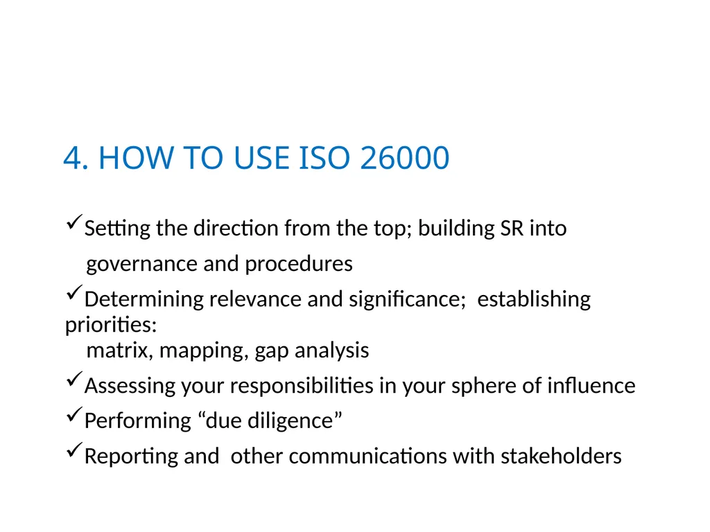 ISO 26000 Basic training material Published by ISO - slide 39 of 59