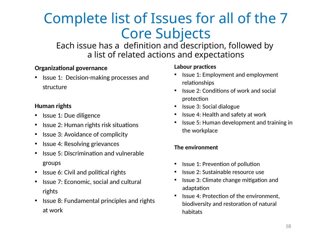 ISO 26000 Basic training material Published by ISO - slide 58 of 59