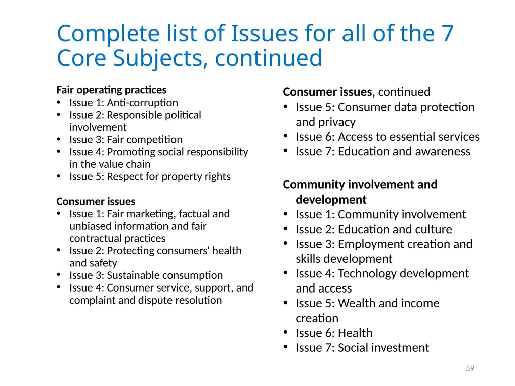 ISO 26000 Basic training material Published by ISO - slide 59 of 59