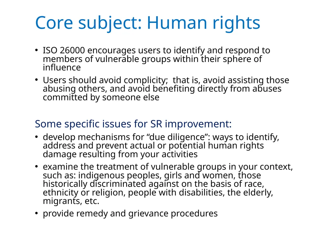 ISO 26000 Basic training material Published by ISO - slide 28 of 59