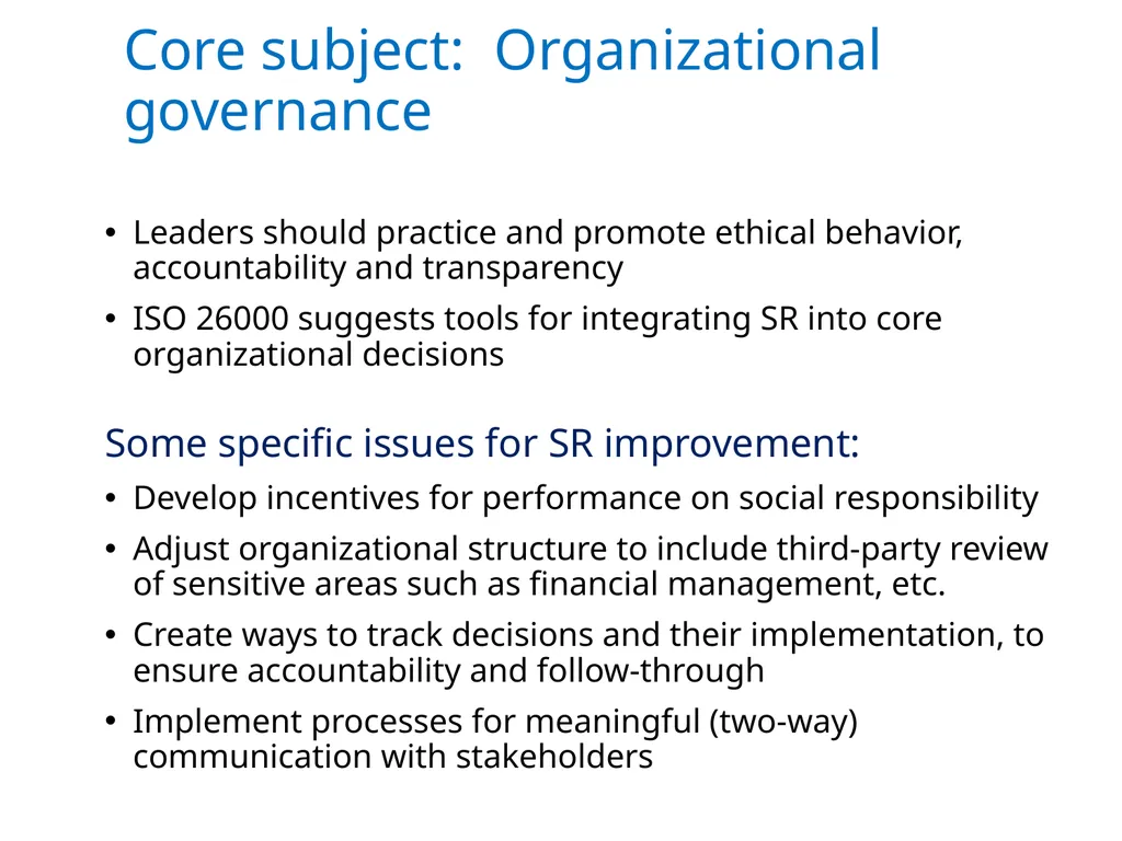 ISO 26000 Basic training material Published by ISO - slide 27 of 59