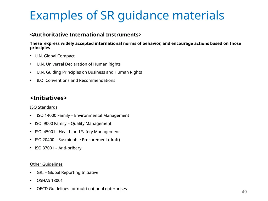 ISO 26000 Basic training material Published by ISO - slide 51 of 59