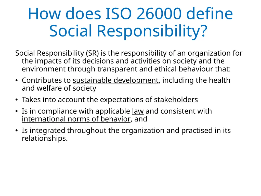 ISO 26000 Basic training material Published by ISO - slide 8 of 59
