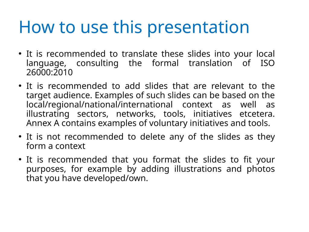 ISO 26000 Basic training material Published by ISO - slide 4 of 59