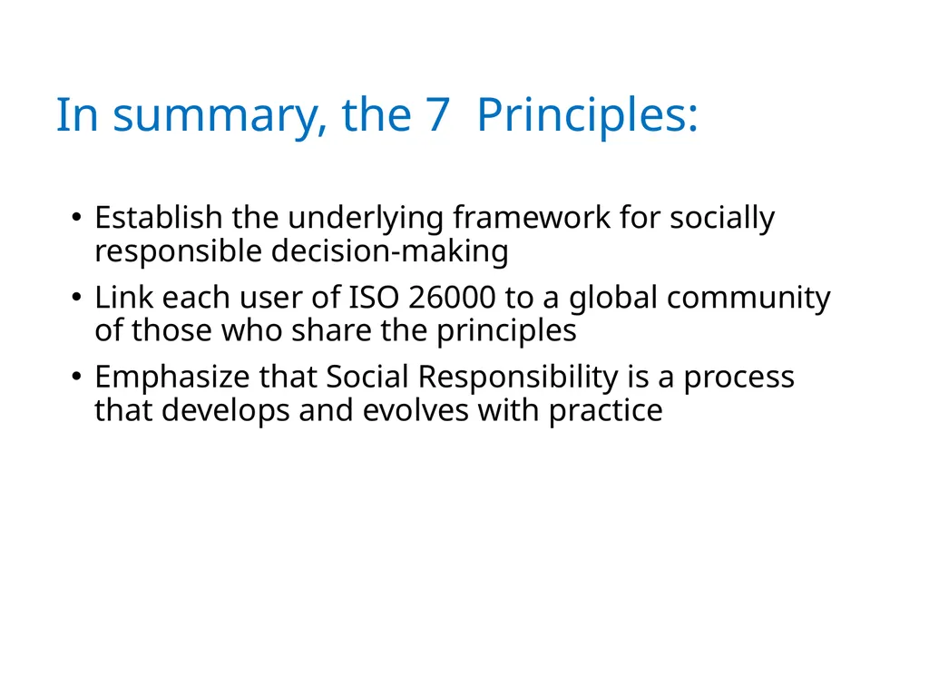 ISO 26000 Basic training material Published by ISO - slide 24 of 59