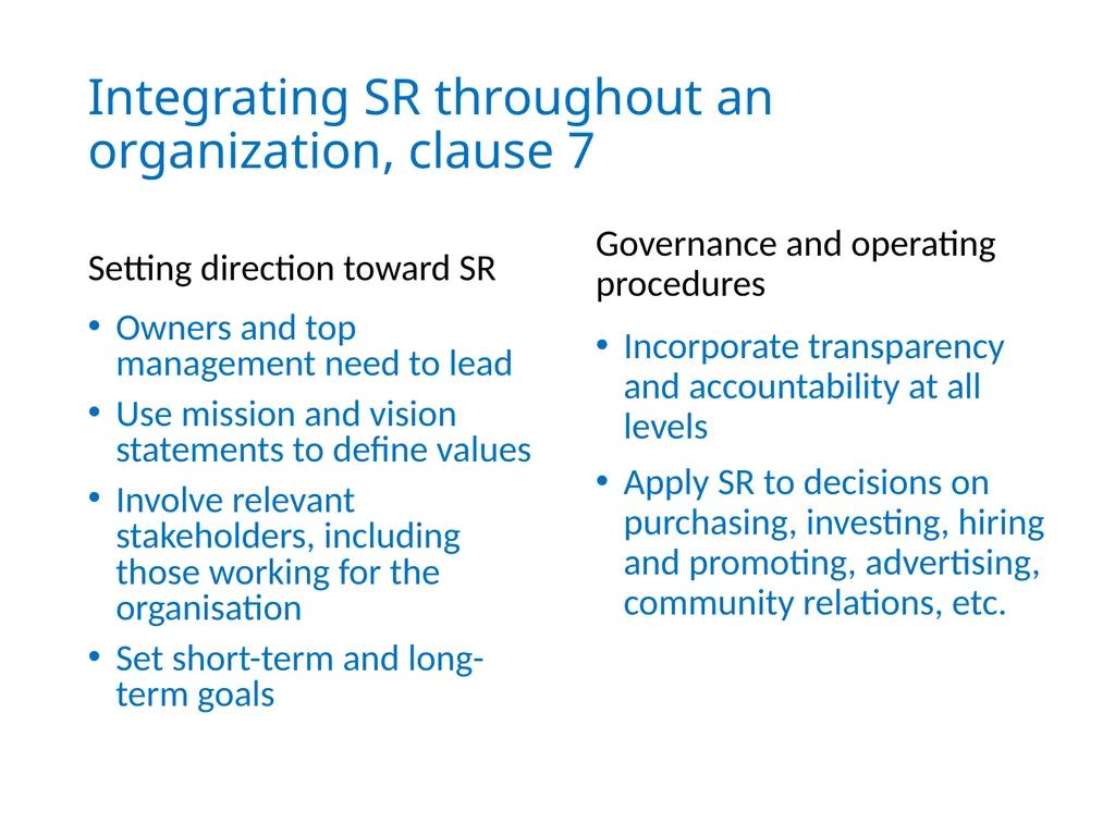 ISO 26000 Basic training material Published by ISO - slide 40 of 59