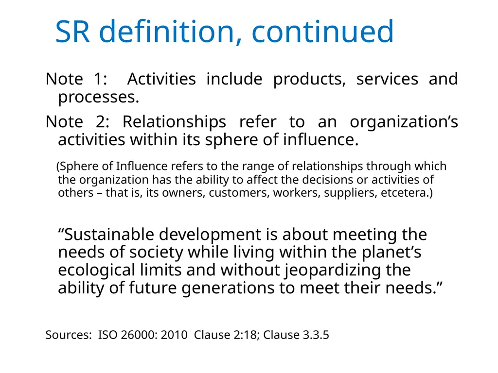 ISO 26000 Basic training material Published by ISO - slide 9 of 59