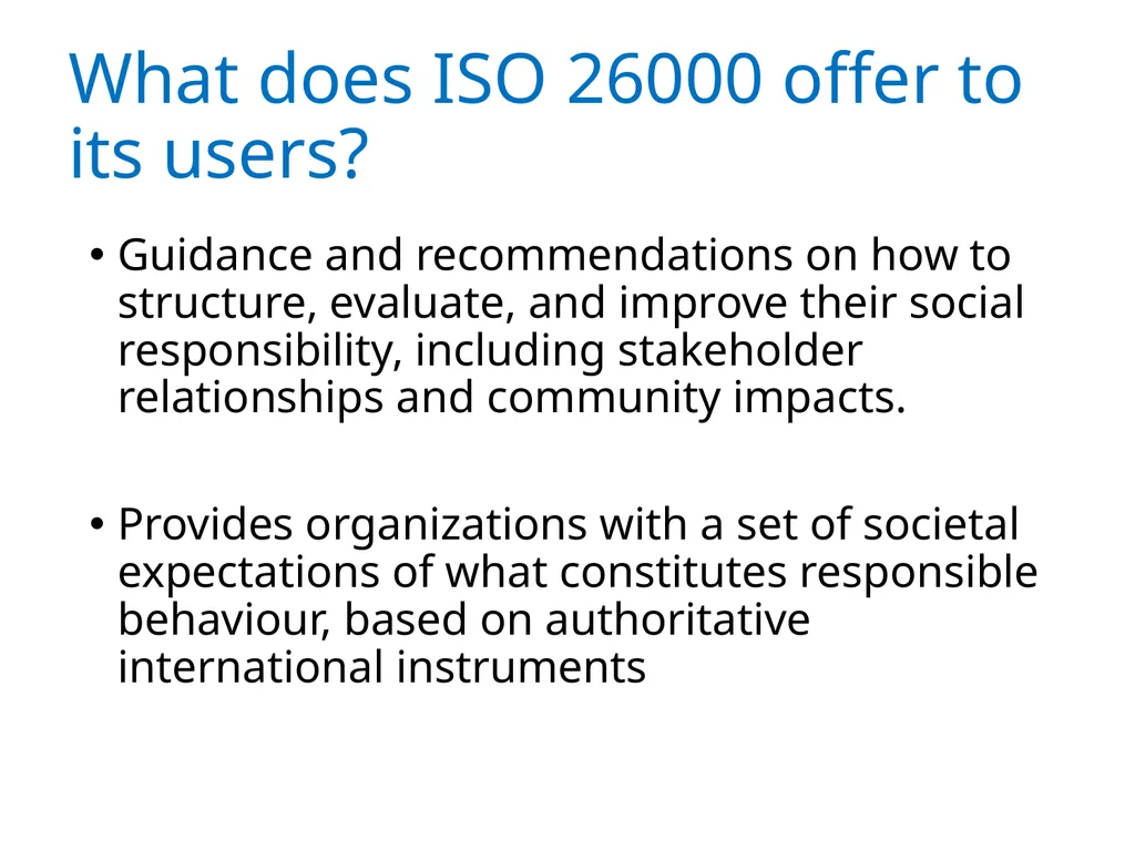 ISO 26000 Basic training material Published by ISO - slide 10 of 59