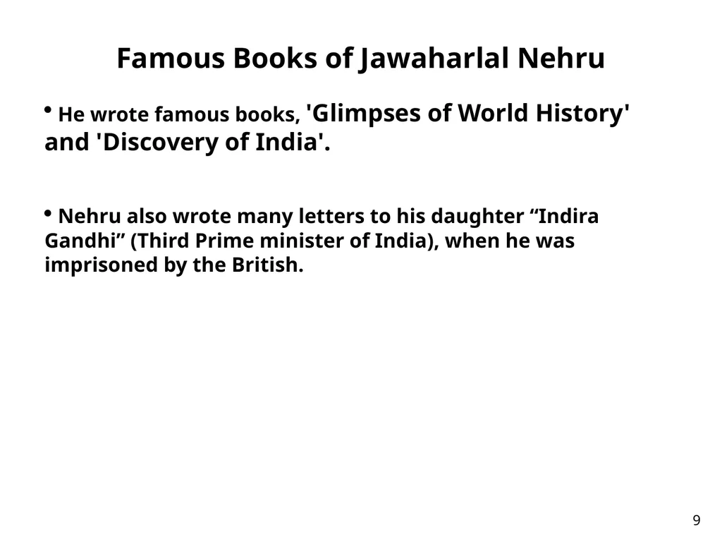 1 Jawaharlal Nehru – 1st Prime Minister of India - slide 9 of 9