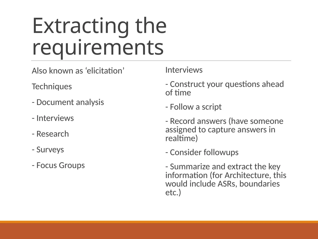 Business Context Essential business requirements - slide 31 of 32