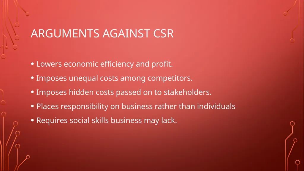 CSR CSR “CSR is a concept which suggests that - slide 8 of 22