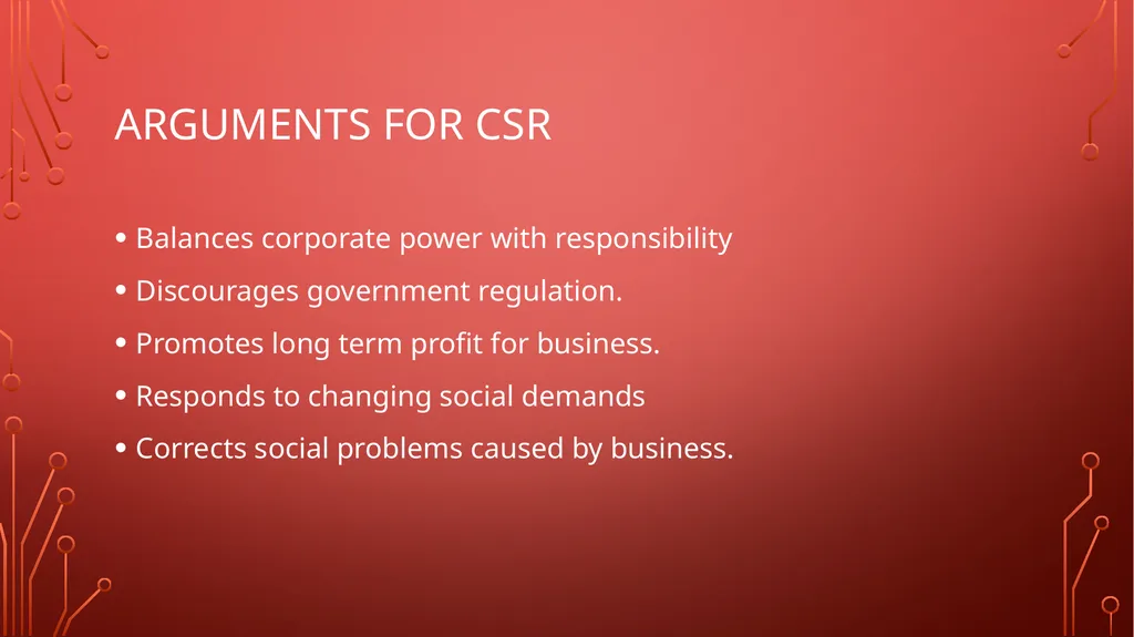 CSR CSR “CSR is a concept which suggests that - slide 7 of 22