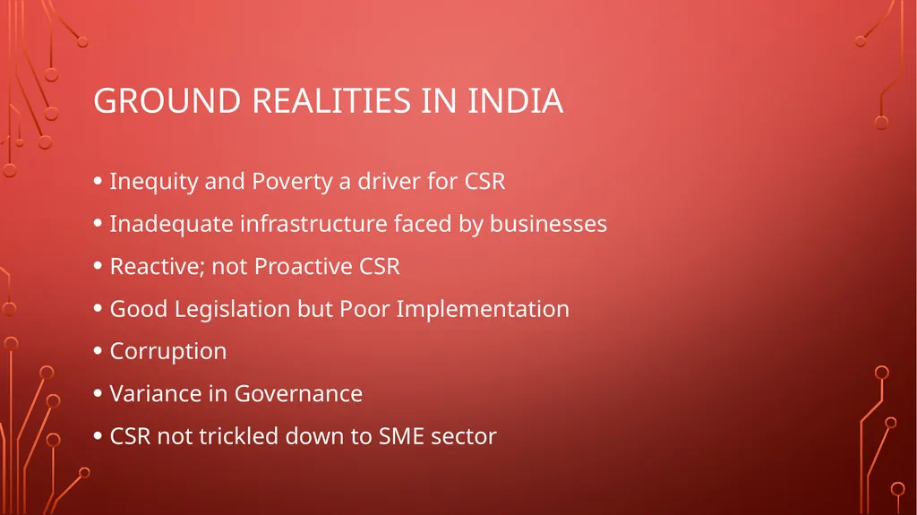 CSR CSR “CSR is a concept which suggests that - slide 9 of 22