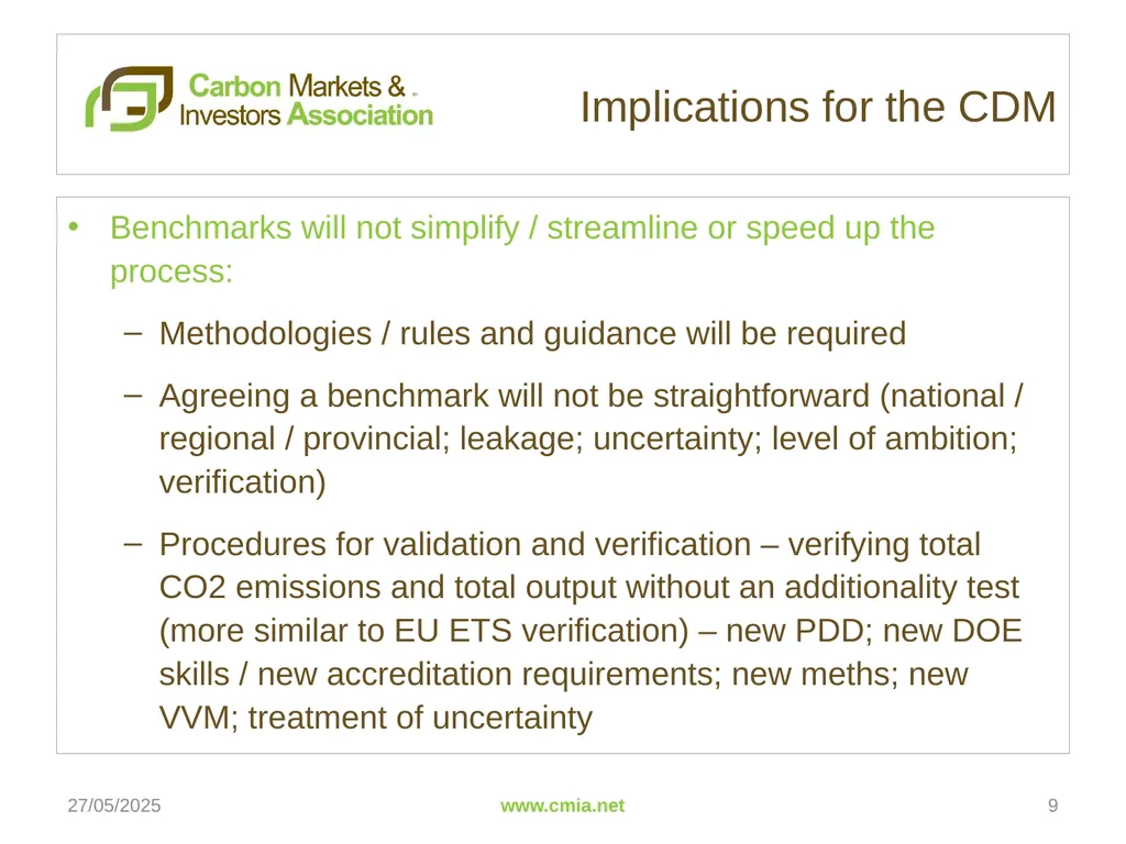 Standardized Baselines 7th CDM Joint Coordination - slide 9 of 17