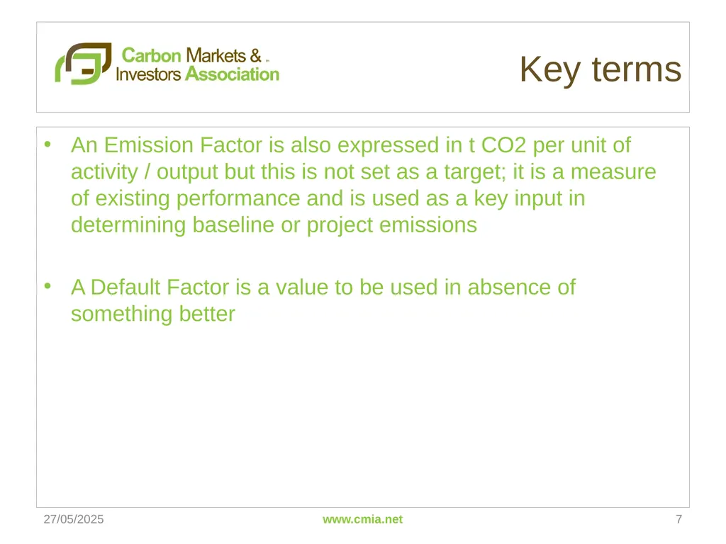 Standardized Baselines 7th CDM Joint Coordination - slide 7 of 17