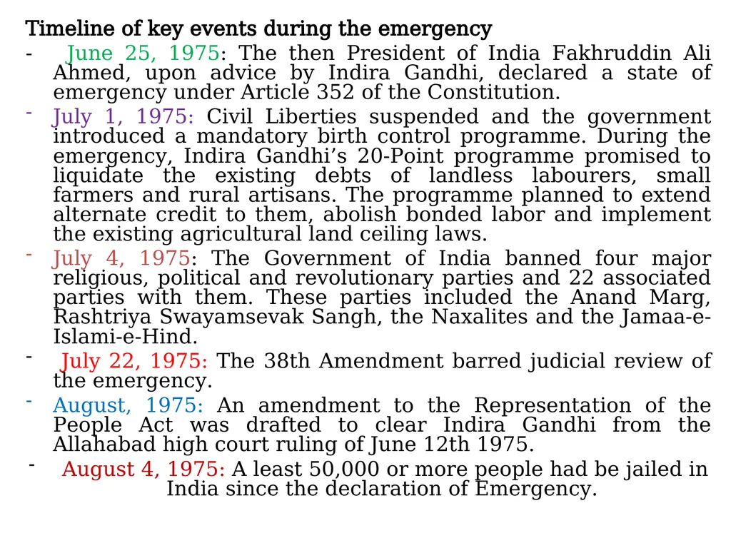 Emergency in India The part 18 of Indian - slide 6 of 7