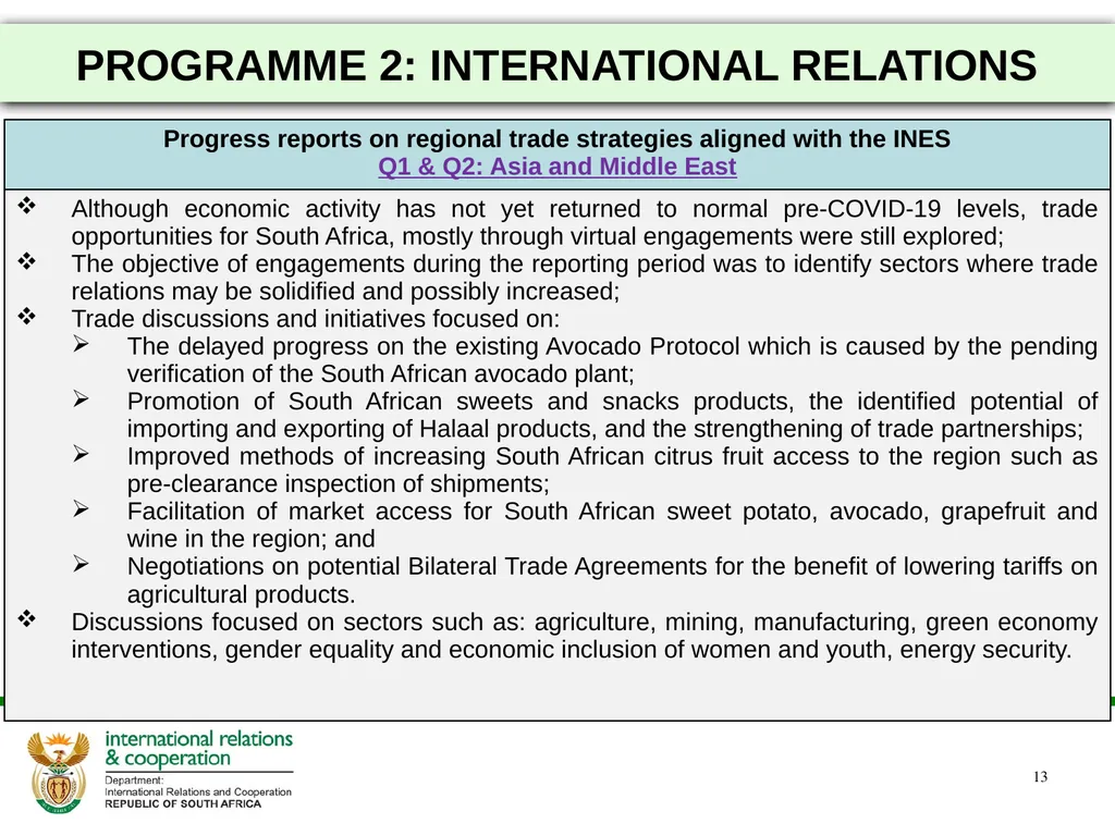 2021/22 FIRST AND SECOND QUARTERLY REPORTS - slide 13 of 48