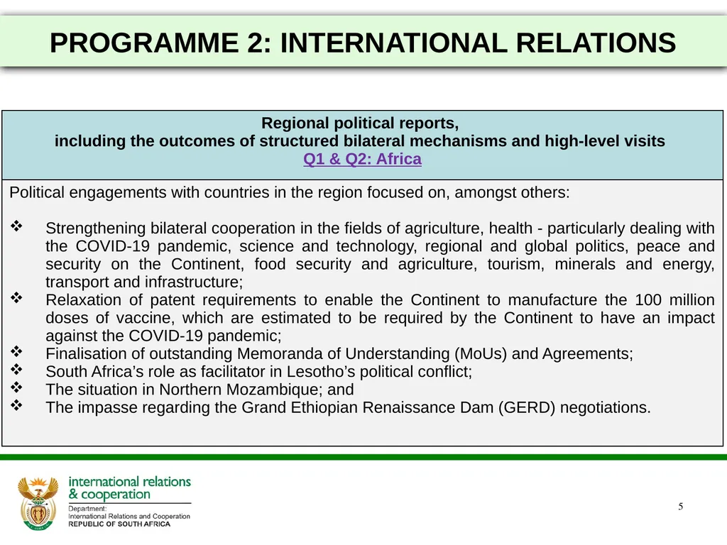 2021/22 FIRST AND SECOND QUARTERLY REPORTS - slide 5 of 48