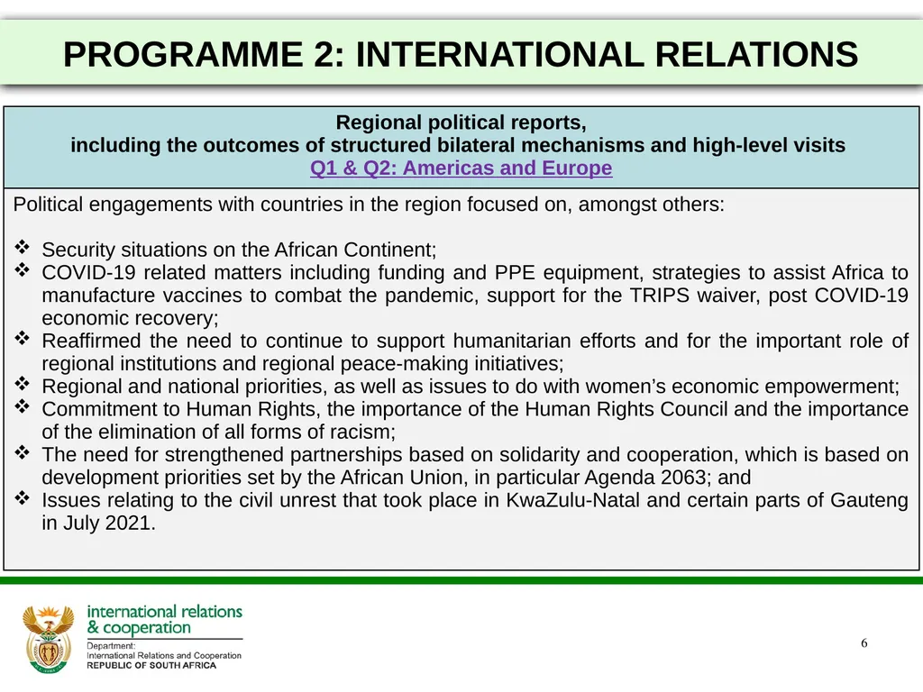 2021/22 FIRST AND SECOND QUARTERLY REPORTS - slide 6 of 48