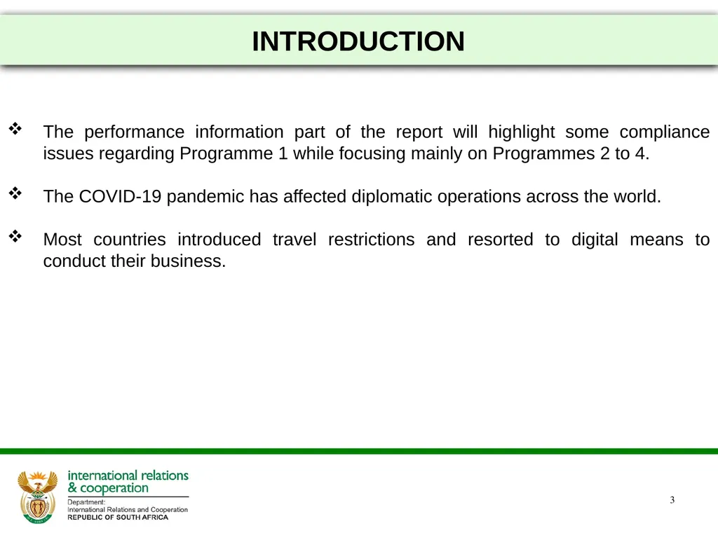 2021/22 FIRST AND SECOND QUARTERLY REPORTS - slide 3 of 48
