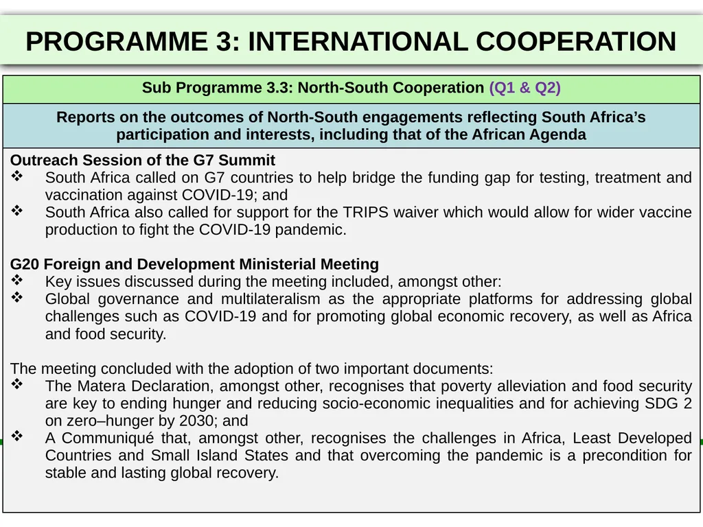 2021/22 FIRST AND SECOND QUARTERLY REPORTS - slide 31 of 48