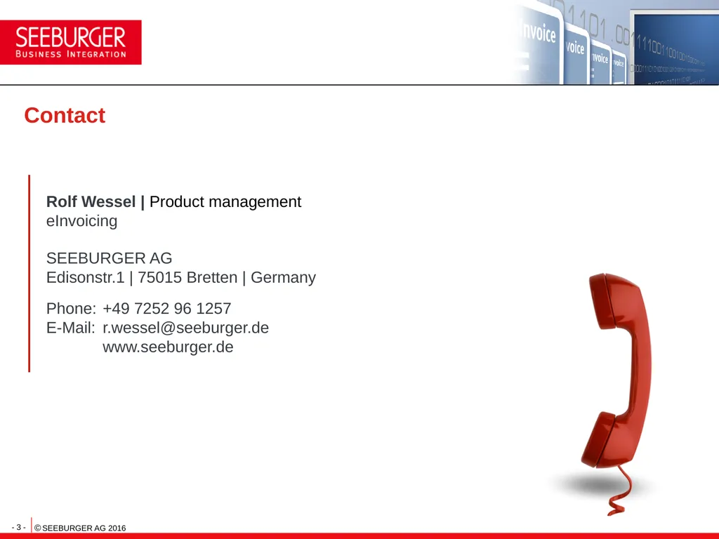 CEF eInvoicing Stakeholder Day The Stakeholders' - slide 3 of 4
