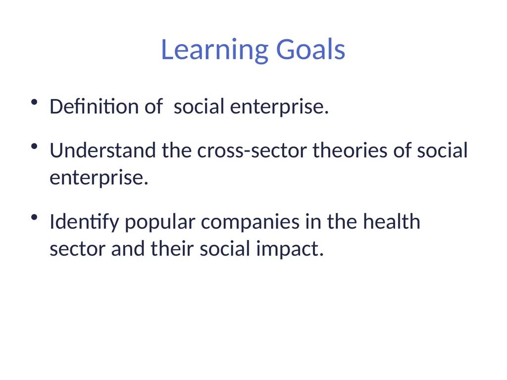 Social Enterprise Cross Sector Theory Dr. David - slide 2 of 23