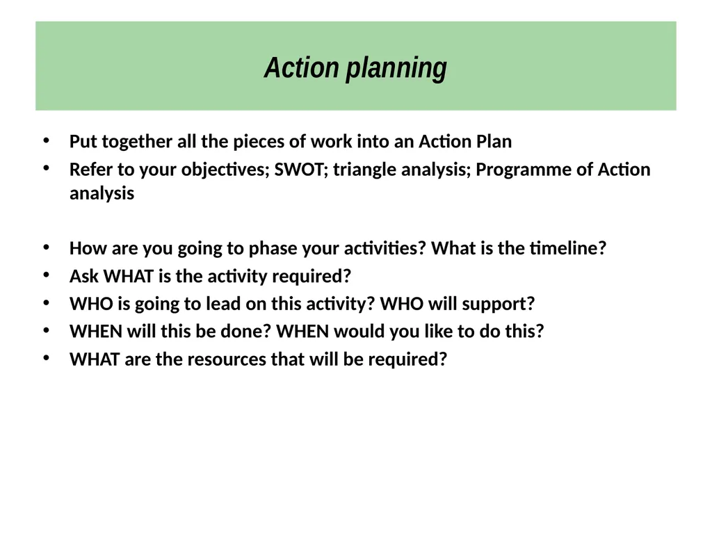 Strategic Planning Workshop for National - slide 34 of 44