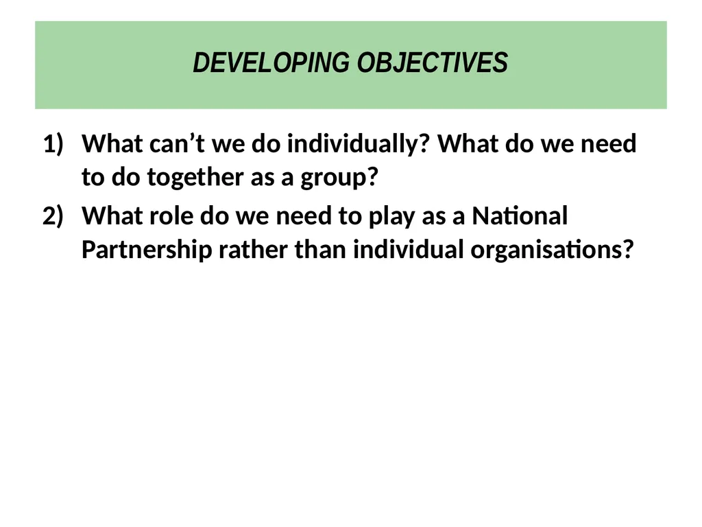 Strategic Planning Workshop for National - slide 25 of 44