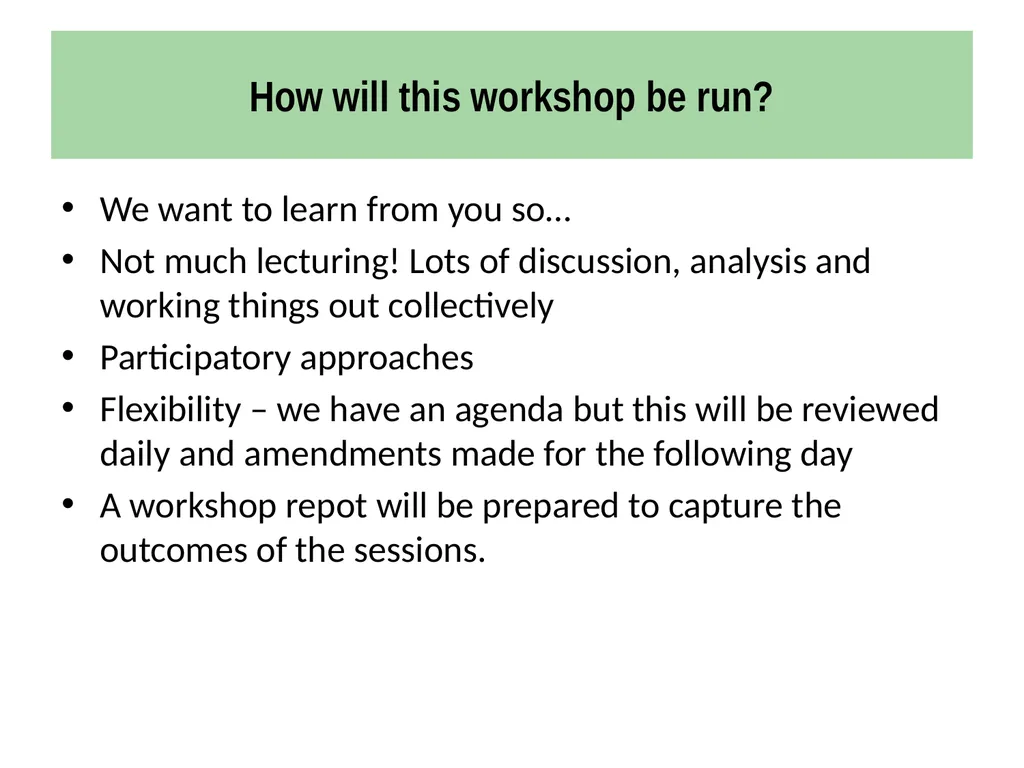 Strategic Planning Workshop for National - slide 4 of 44