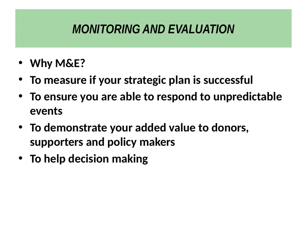Strategic Planning Workshop for National - slide 39 of 44