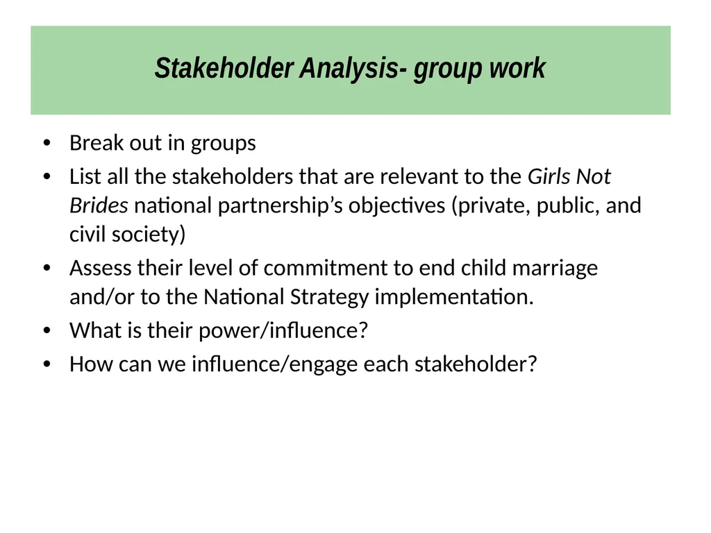 Strategic Planning Workshop for National - slide 21 of 44