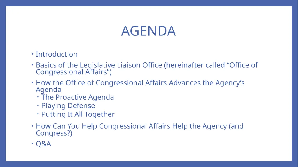 Executive-Legislative Relations: The Role of the - slide 2 of 12