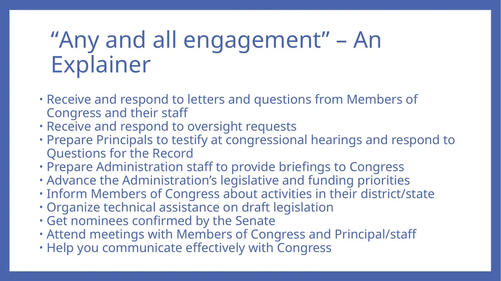 Executive-Legislative Relations: The Role of the - slide 5 of 12