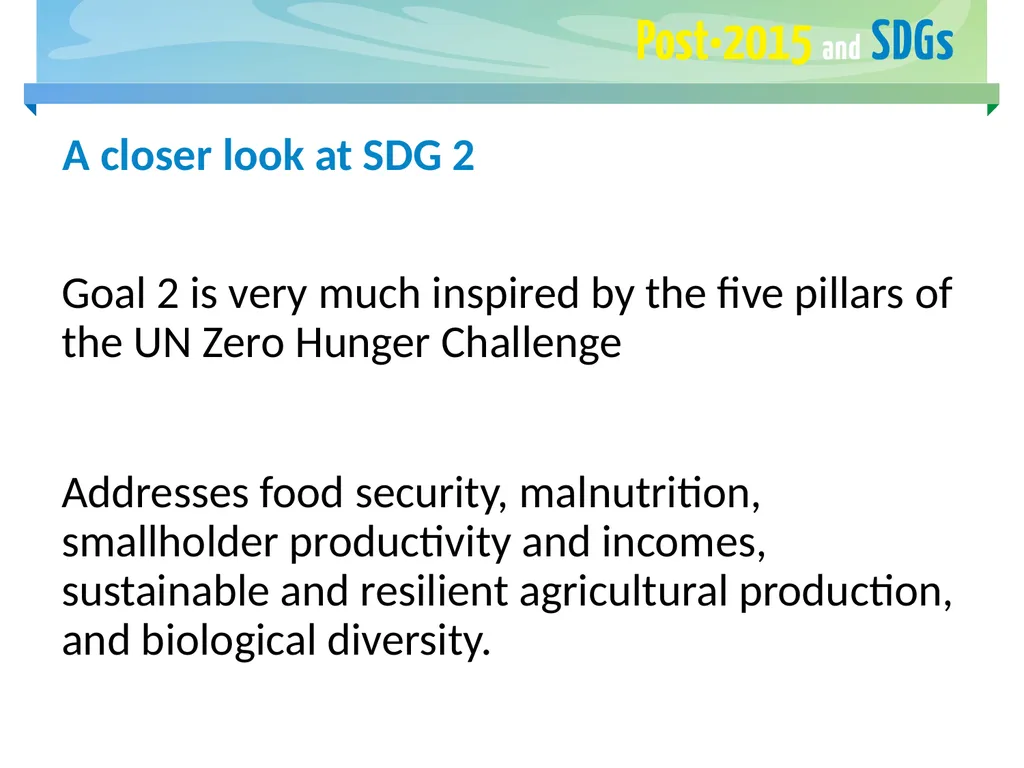 FAO and the Post-2015 Development Agenda May 2015 - slide 12 of 30