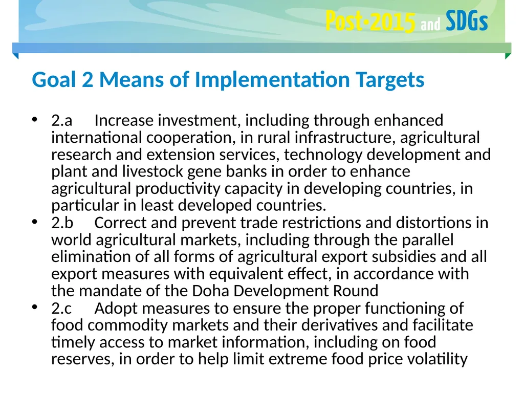 FAO and the Post-2015 Development Agenda May 2015 - slide 19 of 30