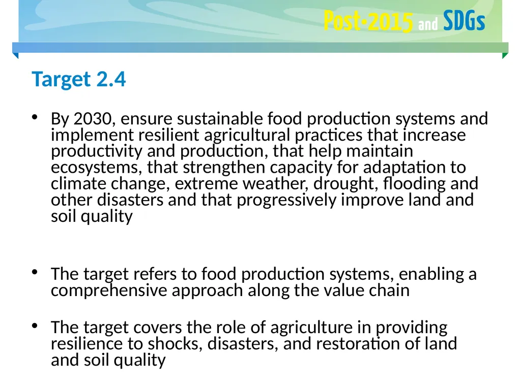 FAO and the Post-2015 Development Agenda May 2015 - slide 16 of 30