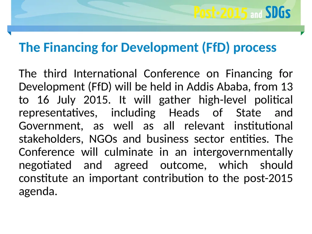 FAO and the Post-2015 Development Agenda May 2015 - slide 28 of 30