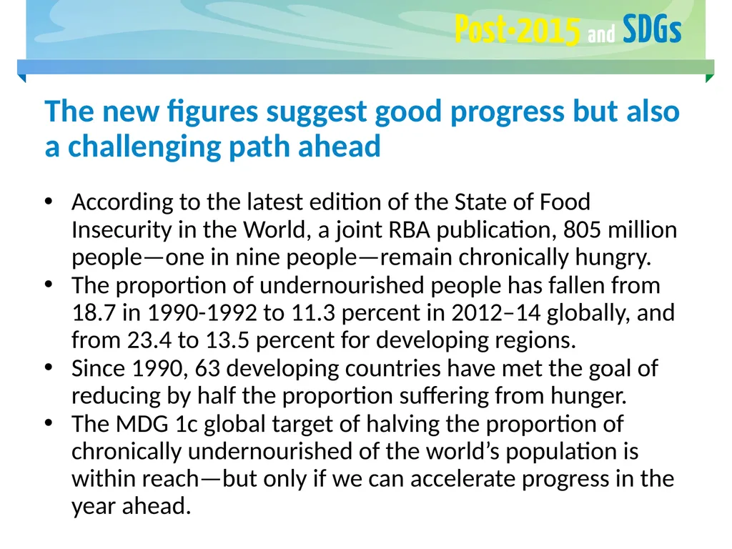 FAO and the Post-2015 Development Agenda May 2015 - slide 20 of 30