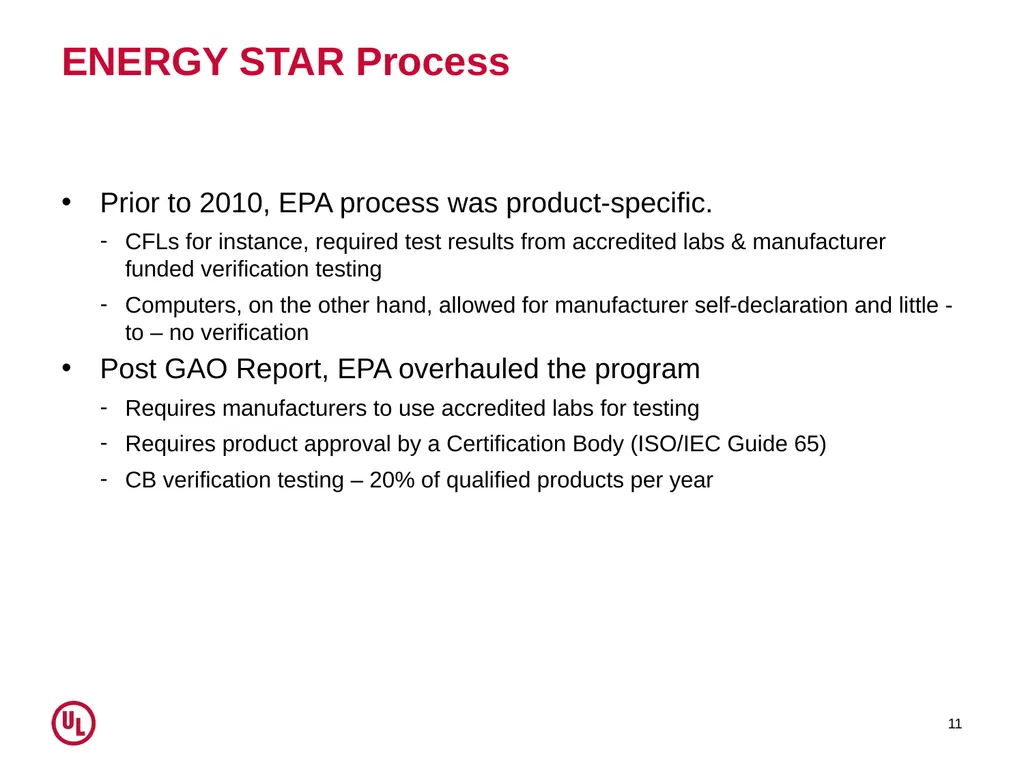 UL and EE Standards: A US Perspective February 27 - slide 11 of 15