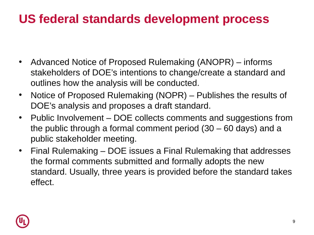 UL and EE Standards: A US Perspective February 27 - slide 9 of 15