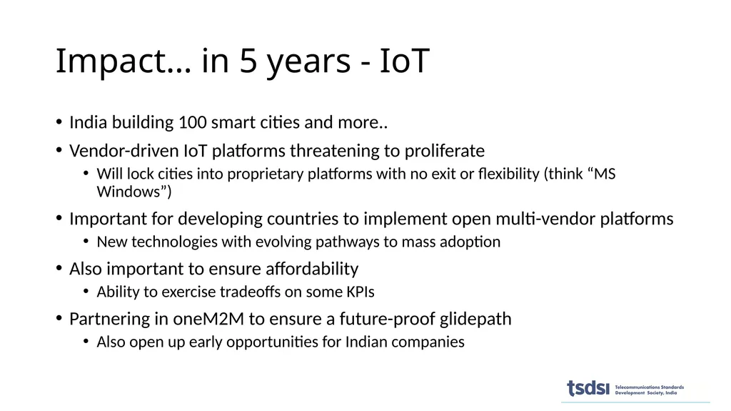 1 Need for TSDSI Telecom standards are complex and - slide 9 of 12