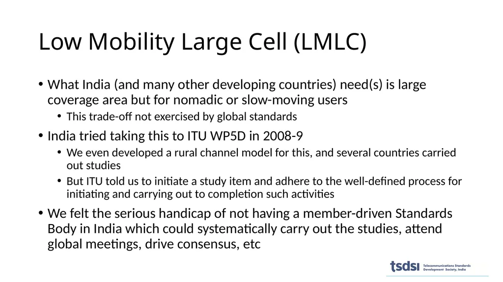 1 Need for TSDSI Telecom standards are complex and - slide 4 of 12