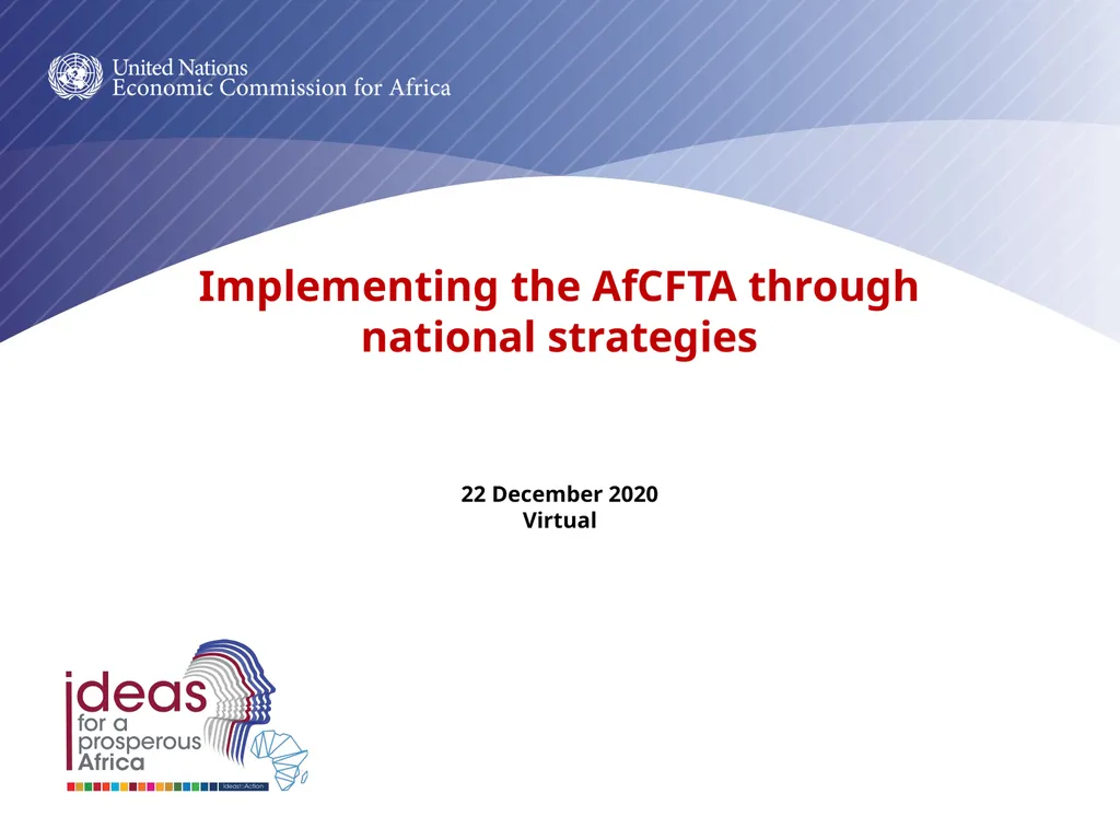 Implementing the AfCFTA through national - slide 1 of 9