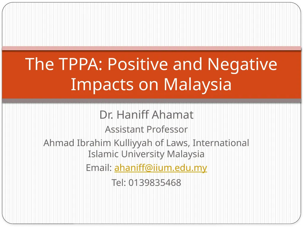 Dr. Haniff Ahamat Assistant Professor Ahmad - slide 1 of 50