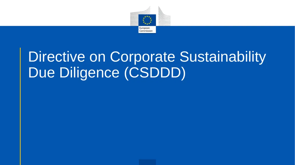 Directive on Corporate Sustainability Due